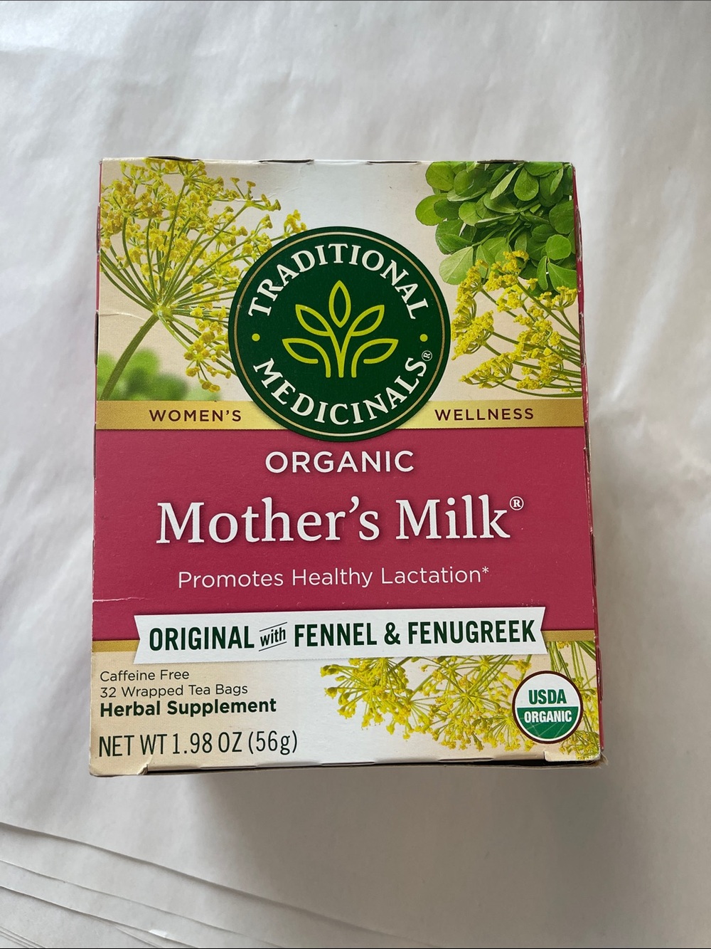 Organic Mother’s Milk Tea - Original (Pink) fennel & funugreek caffeine free